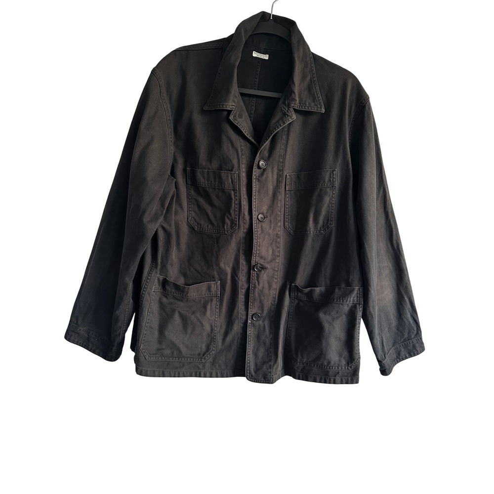Phigvel Makers & Co Japan Black Cotton Chore Jacket Work Coat PMAK-SJSize 3/M